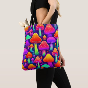 Neon Glow Mushroom Forest Draagtas