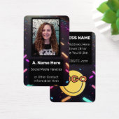 Neon Glow Nightclub Bar Concert VIP Event Personee Visitekaartje (Bureau)