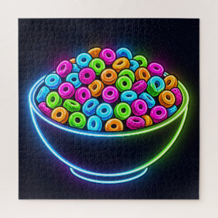 Neon Glow Ontbijtkom Legpuzzel