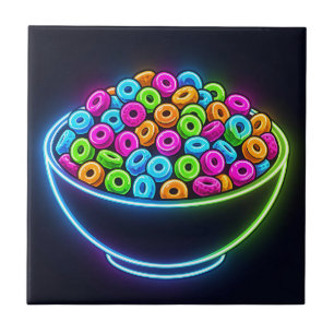 Neon Glow Ontbijtkom Tegeltje
