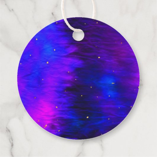 Neon Glow Paarse Bowling Verjaardagsfeestje Dank u Bedankjes Labels (Achterkant)