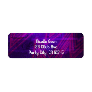 Neon Glow PARTY Verjaardagsclub Adreslabels Etiket