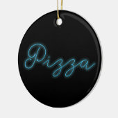 Neon Glow Pizza Keramisch Ornament (Links)