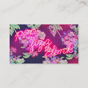 Neon Glow Pop Fizz Clink Visitekaartje
