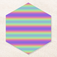 Neon Glow Rainbow Stripe Paper Onderzetter