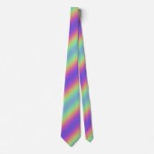 Neon Glow Rainbow Stripe Stropdas (Voorkant)
