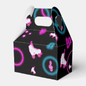 Neon Glow Rolschaatsen Let's Roll Verjaardagsfeest Bedankdoosjes (Achterkant)