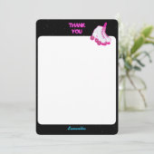 Neon Glow Rolschaatsen Let's Roll Verjaardagsfeest Bedankkaart (Staand voorkant)