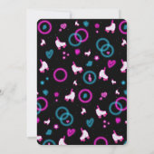 Neon Glow Rolschaatsen Let's Roll Verjaardagsfeest Bedankkaart (Achterkant)