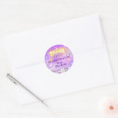 Neon Glow Sleepover Slumber Party Dank u Ronde Sticker (Envelop)