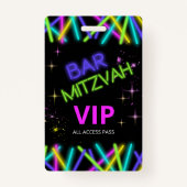 Neon Glow Stick Bar Mitzvah ID991 Badge (Voorkant)