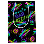 Neon Glow Stick Bar Mitzvah ID991 Medium Cadeauzakje (Voorkant)