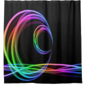 Neon Glow Stick Cirkels Douchegordijn (Voorkant)