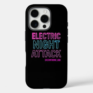 Neon Glow Typografie Print | Retro Futuristische K iPhone 16 Pro Hoesje