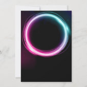 Neon Glow Uitnodiging voor verjaardag (Achterkant)