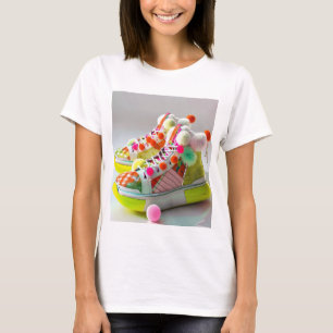 "Neon Glow : Un T-shirt femme design Radiating Vib