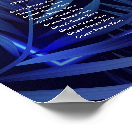 Neon Glow Verjaardag Downloadbare Zitting Grafiek Poster (Hoek)