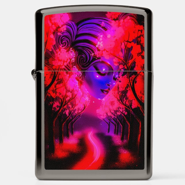 Neon Goddess in Enchanted Forest (Front)