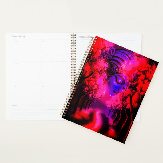 Neon Goddess in Enchanted Forest Planner (Display)