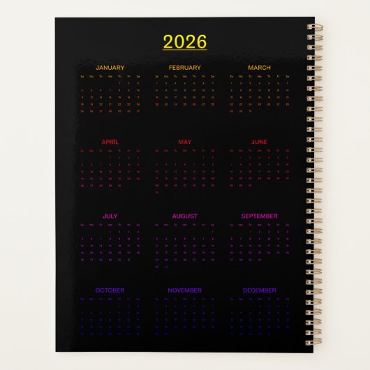 Neon Goddess in Enchanted Forest Planner (Achterkant)