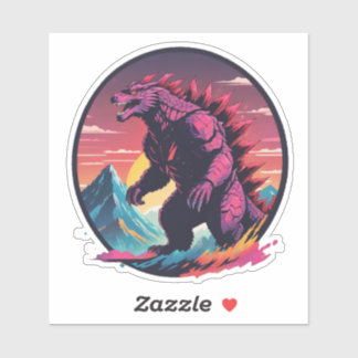 Neon Godzila van het Noorden2 Sticker