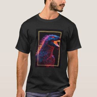 Neon Godzilla Polygons T-shirt