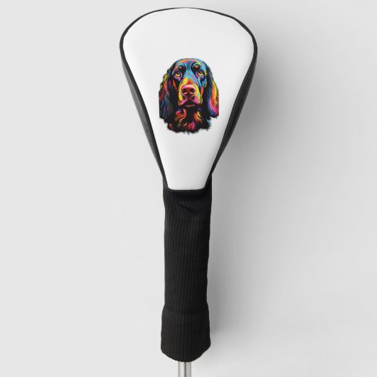 Neon Gordon Setter Golfheadcover (Voorkant)
