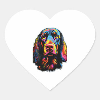 Neon Gordon Setter Hart Sticker