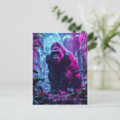 Neon Gorilla Briefkaart (Staand voorkant)