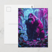 Neon Gorilla Briefkaart (Voorkant / Achterkant)