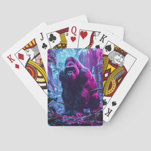 Neon Gorilla Pokerkaarten (Achterkant)
