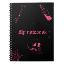 Neon Gothic Notitieboek – Pink & Black Journal