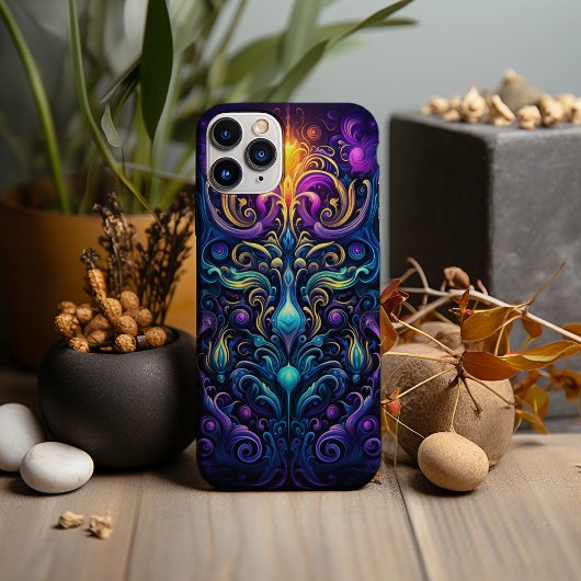 Neon gotisch, psychedelisch patroonontwerp Case-Mate iPhone case