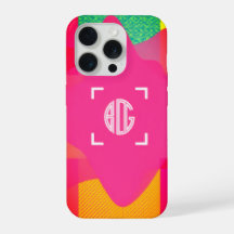 Neon Gradiënt Aangepaste Monogram iPhone Hoesje
