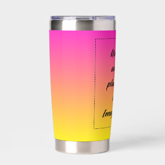 Neon Gradiënt Geel naar Roze Geïsoleerde Drinkbeker