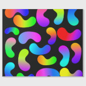 NEON GRADIENT MODERN BLACK PATTERN CADEAUPAPIER (Vlak)
