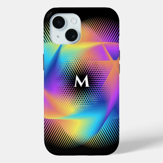 Neon Gradient Optical Illusion-ontwerp Case-Mate iPhone Case (Achterkant)