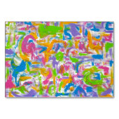 Neon Graffiti-Abstracte Art Brushstrokes Kaart (Achterkant)