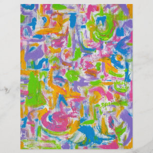 Neon Graffiti - Abstracte kunst penseelstreken Flyer