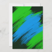 Neon Graffiti Adolescent Soccer Ball Invitation (Dos)