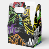 Neon Graffiti Gaming Pattern Bedankdoosjes (Geopend)