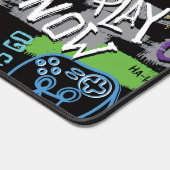 Neon Graffiti Gaming Pattern Bureaumat (Hoek)