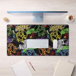 Neon Graffiti Gaming Pattern Bureaumat