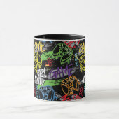 Neon Graffiti Gaming Pattern Mok (Midden)