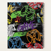 Neon Graffiti Gaming Pattern Planner (Achterkant)