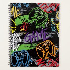 Neon Graffiti Gaming Pattern Planner