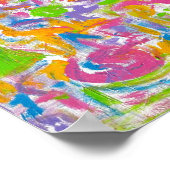 Neon Graffiti-hand Abstracte kunst Poster (Hoek)