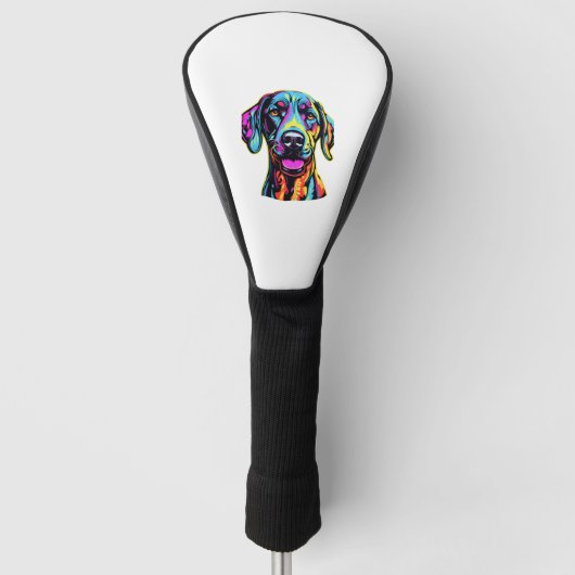 Neon Great Dane Golfheadcover (Voorkant)
