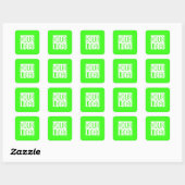 Neon green - add your logo  square Sticker (Vel)
