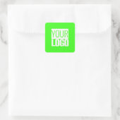 Neon green - add your logo  square Sticker (Tas)